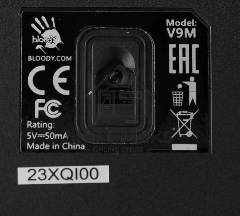 Мышь проводная A4Tech Bloody V9M черный, 4000 dpi, USB, кнопки - 9