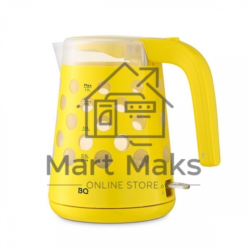 Чайник BQ KT1713P Yellow. Мощность:2200 Вт, Объем 1,7л, LED подсветка