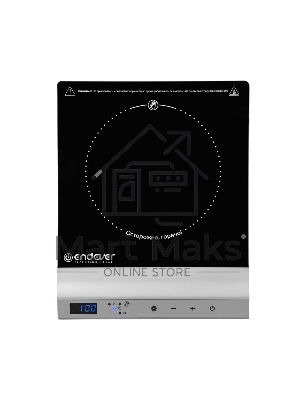 Плитка электрическая со стеклокерамической поверхностью Endever Skyline DP-71, черный/серебристый, мощность 2000 Вт, 10 уровней мощности, 5 шт/уп