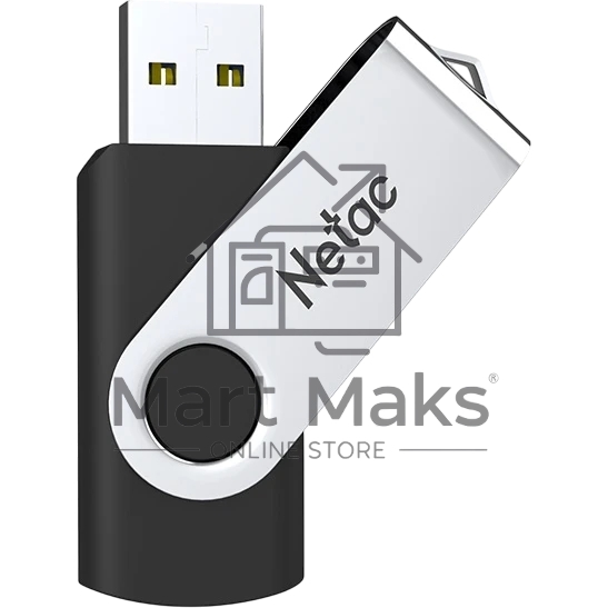 Флешка USB Netac U505 (NT03U505N-064G-32BK), 64Gb, USB 3.0, R/W 110/45, черный/серебристый