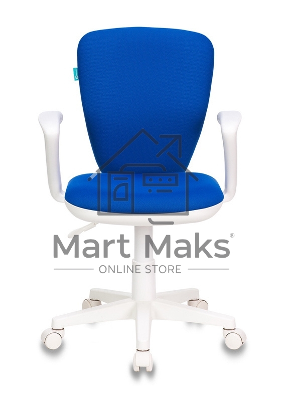 Кресло детское Бюрократ KD-W10AXSN/26-21 синий 26-21 (пластик белый)