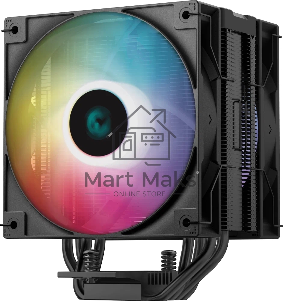 Кулер для процессора DEEPCOOL AG400 DIGITAL PLUS черный, 120 мм, алюминий/медь, 2100 об/мин, 31.6 дБ, 4 pin, 220 Вт, 152.7 мм
