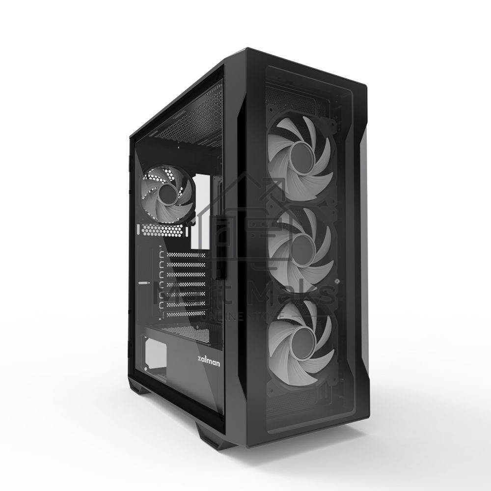 Компьютерный корпус MidiTower Zalman I3 NEO TG Black (ATX, front mesh, TG window, USB2.0 x1, USB3.0x2, 4x120mm RGB fan, без БП) (I3 NEO TG Black)
