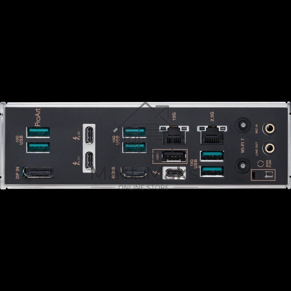 Материнская плата ASUS ProArt Z890-CREATOR WIFI, LGA 1851, Intel Z890, 4xDDR5, 4xSATA, 5xM.2, 2xPCIe 5.0 x16, 1xPCIe 4.0 x16, 1xHDMI, 1xDP, 1x 10Gb LAN, 1x 2.5Gb LAN, 2xUSB-C 10Gbps, 6xUSB-A 10Gbps, 1xUSB-A 2.0, 7.1, ATX