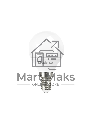 Лампа светодиодная Defender P45-8W-830-E14 шар, 3000 К, теплый белый, 1 шт.