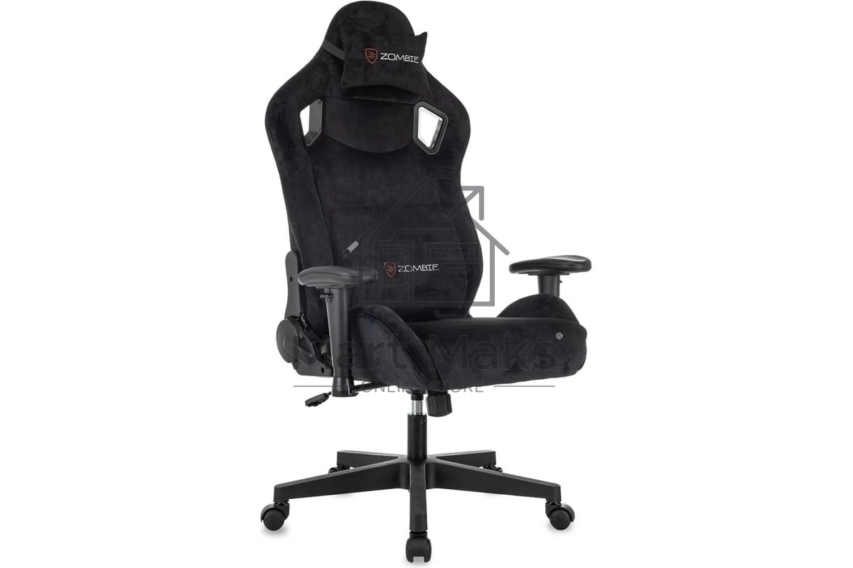 Кресло игровое Zombie Ghost Fabric черный Light-20 крестов. пластик