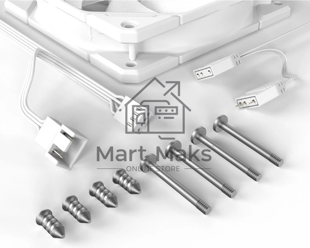 Вентилятор для корпуса ID-COOLING TF-12025-PRO-ARGB TRIO WHITE (3 pcs, 120мм, 1800rpm, 35.2 дБ, PWM 4-pin, ARGB, белый) (TF-12025-PRO-ARGB TRIO WHITE)