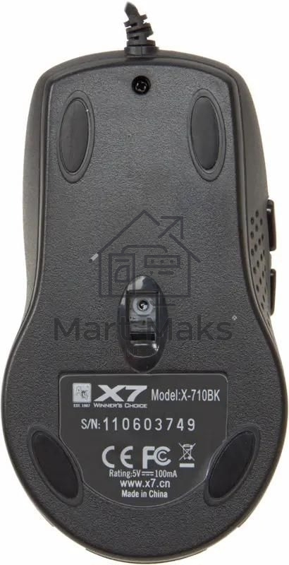 Мышь проводная A4Tech X-710BK черный, 2000 dpi, USB, кнопки - 7
