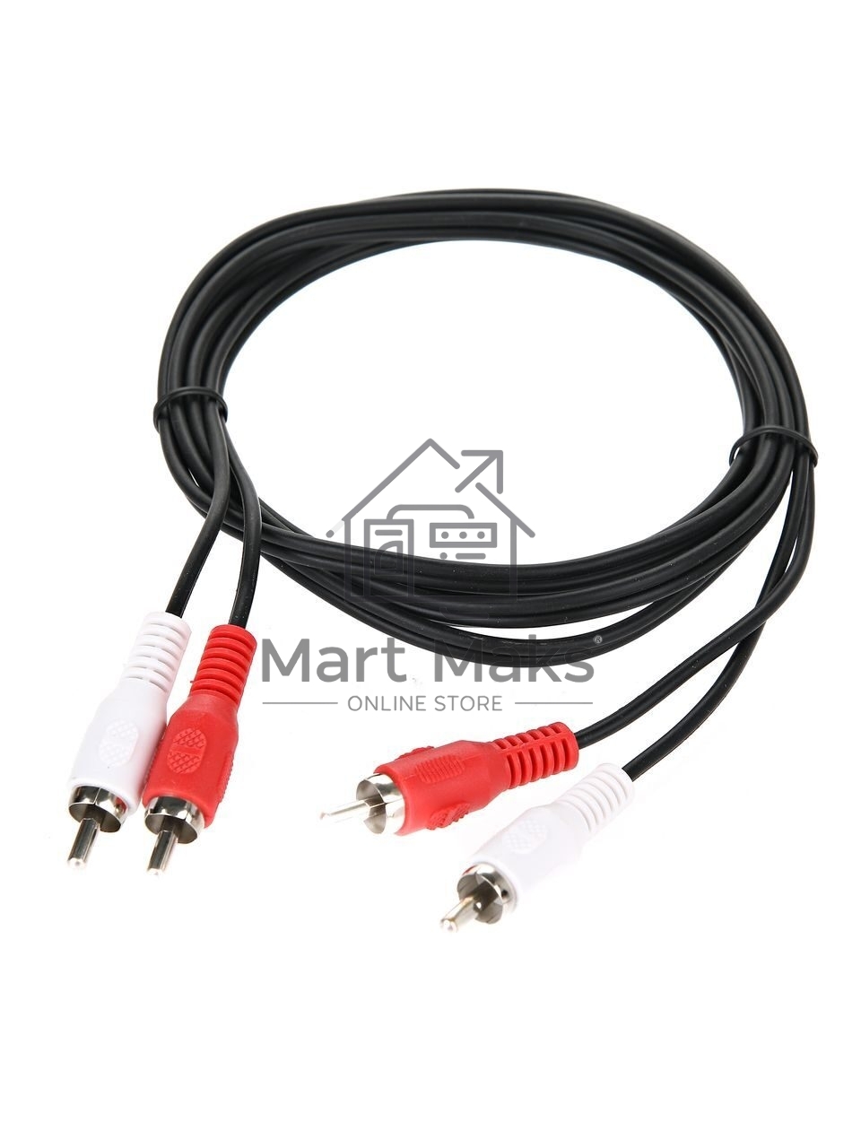 Кабель соединительный 2xRCA (M) - 2xRCA (M) черный 2m, Telecom <TAV7158-2M>