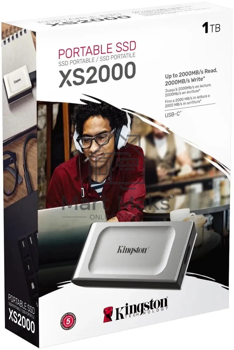 Портативный твердотельный накопитель Kingston 1TB Portable SSD XS2000