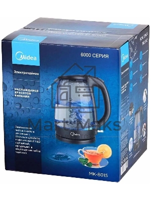 Чайник электрический Midea МК-8015, 2200Вт, черный