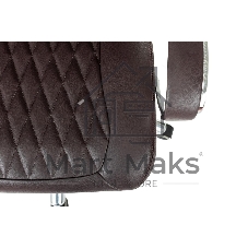 Кресло руководителя Бюрократ AURA/BROWN коричневый, кожа, крестовина алюминий
