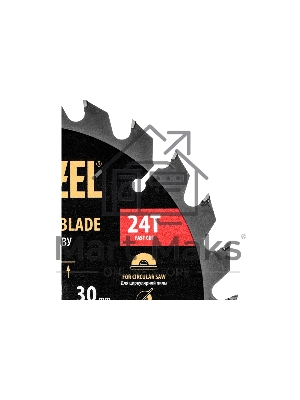 Пильный диск по дереву Denzel ф190 х 30 мм, 24 зубьев 733397