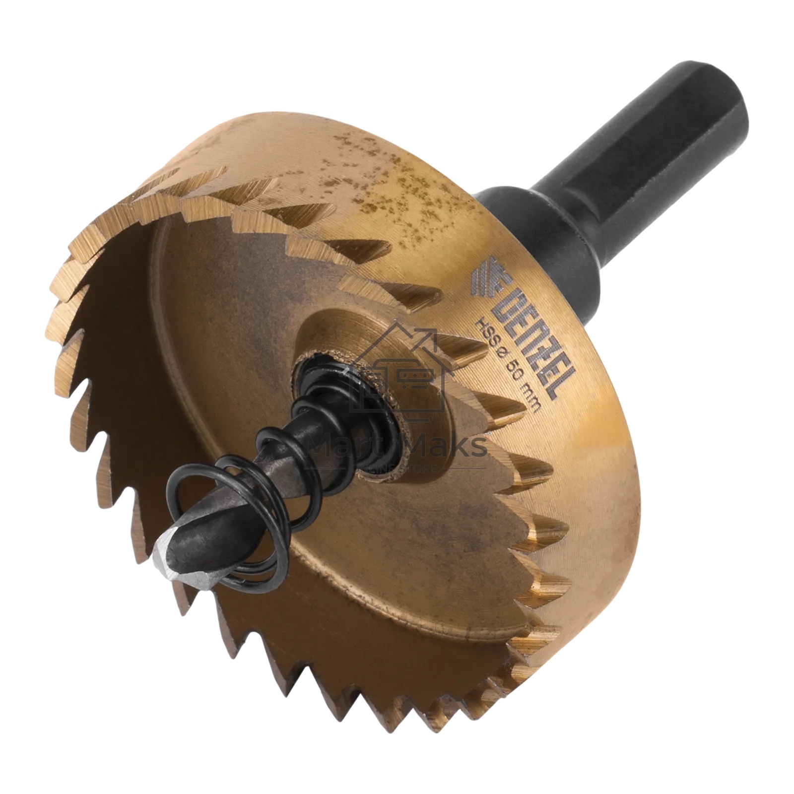 Коронка по металлу Denzel HSS, 50 мм, нитридтитановое покрытие