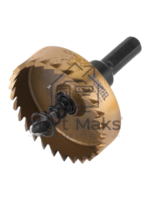 Коронка по металлу Denzel HSS, 50 мм, нитридтитановое покрытие