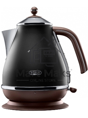 Чайник DeLonghi 2000Вт, 1,7л., 360*, скрыт. нагрев. элемент, металл/пластик, черный, KBOV 2001.BK