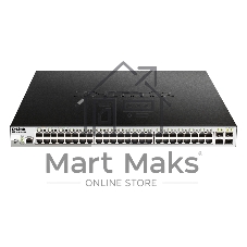 Коммутатор D-Link DGS-1210-52P/ME/B1A, 48×1 Гбит/с + 4×1 Гбит/с SFP, управляемый