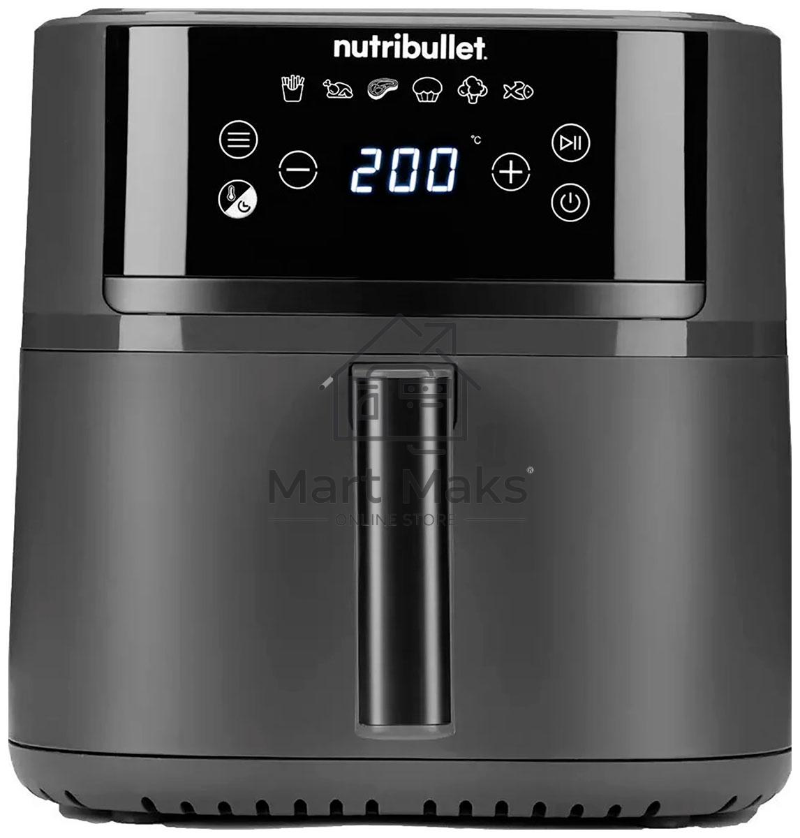 Аэрогриль Nutribullet NBA0611DG черный, 1700 Вт, 6 л, сенсор, 6 программ