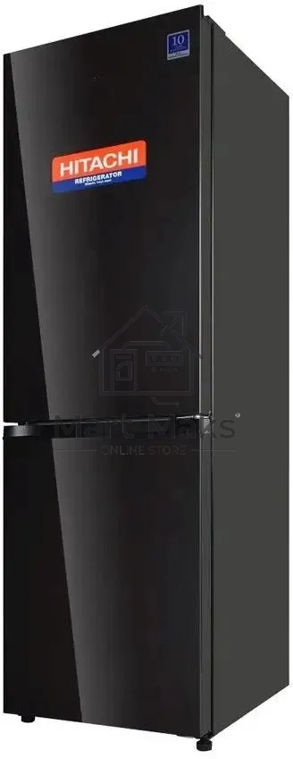 Холодильник Hitachi R-B410PUC6 BBK черный двухкамерный 215/105л морозилка снизу, No Frost