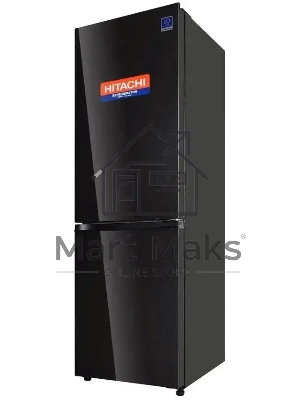 Холодильник Hitachi R-B410PUC6 BBK черный двухкамерный 215/105л морозилка снизу, No Frost
