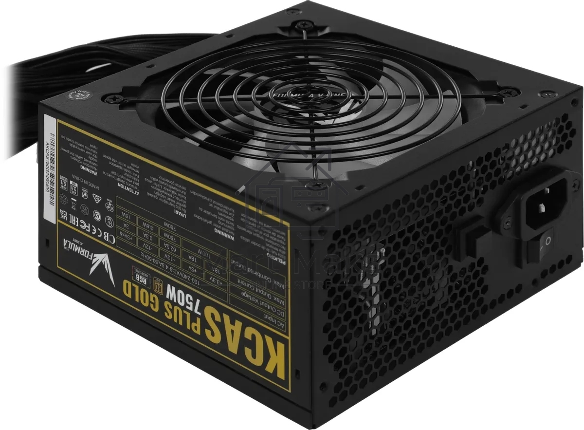 Блок питания Aerocool / Formula ATX 750W AC KCAS PLUS GOLD 750W RGB 80 PLUS gold (20+4pin) APFC 120mm fan color LED 8xSATA RTL