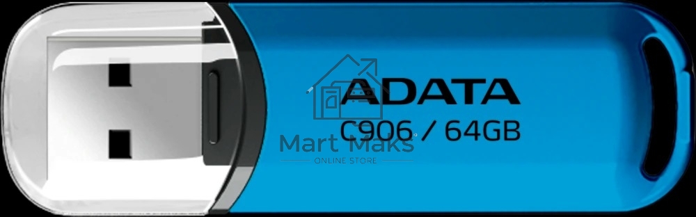 Флешка USB ADATA Classic C906 (AC906-64G-RWB), 64Gb, USB 2.0, R/W 15/5, синий