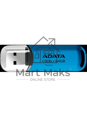 Флешка USB ADATA Classic C906 (AC906-64G-RWB), 64Gb, USB 2.0, R/W 15/5, синий