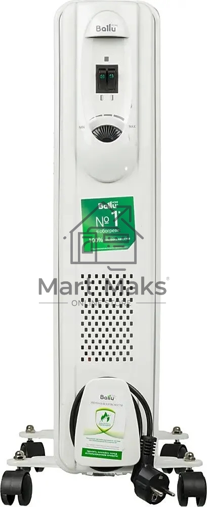 Обогреватель масляный Ballu Comfort BOH/CM-11WDN (11 секций) белый, 2200 Вт, 27 м2, термостат