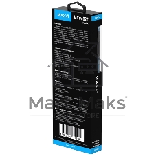 Кабель Maxvi MCm-02T black, USB-A - Type-C, 2A, магнитный разъем, LED ток макс. нагрузки 2А, макс. напряжение 5V; стандарт USB 2.0; длина 1.5м, нейлоновая оплетка, съемный магнитный коннектор, LED подсветка, черный