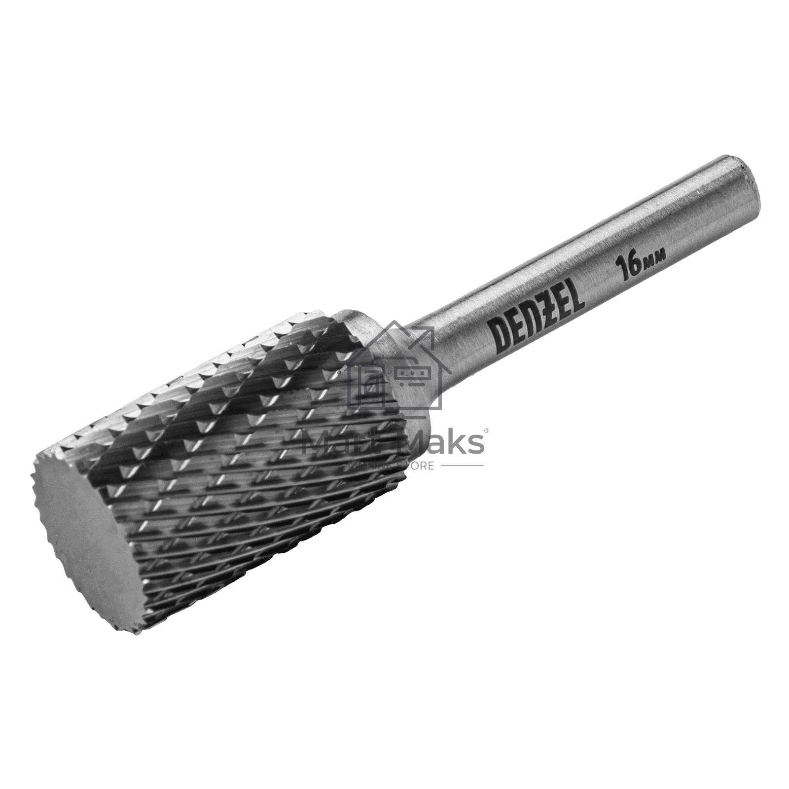 Борфреза по металлу Denzel твердосплавная, цилиндрическая, тип-А, 16 мм