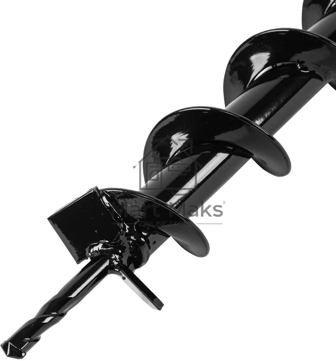 Шнек для грунта Denzel E-60, диаметр 60 мм, длина 800 мм, соединение 20 мм, несъемный нож