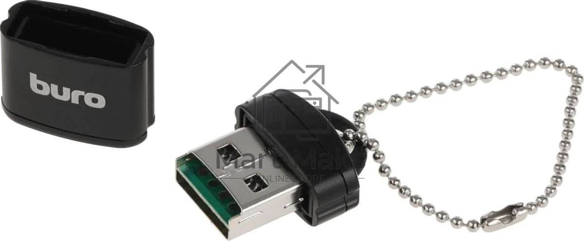 Кард-ридер Buro BU-CR-200/черный/micro-SD/USB 2.0/пластик