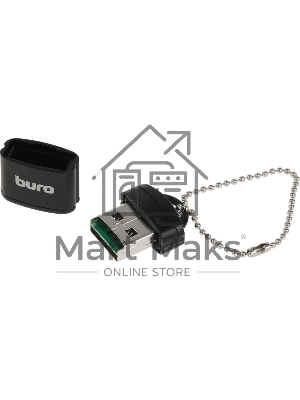 Кард-ридер Buro BU-CR-200/черный/micro-SD/USB 2.0/пластик