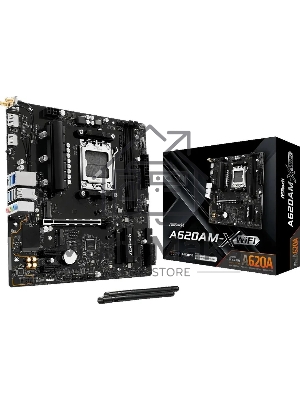 Материнская плата Asrock A620AM-X WiFi Socket AM5 AMD A620A 2xDDR5 mATX AC`97 8ch(7.1) 2.5Gg RAID+HDMI+DP