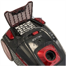 Пылесос Delta LUX DL-0848 черный/красный, 400/2200 Вт, уборка сухая, пылесборник мешок 3,5 л