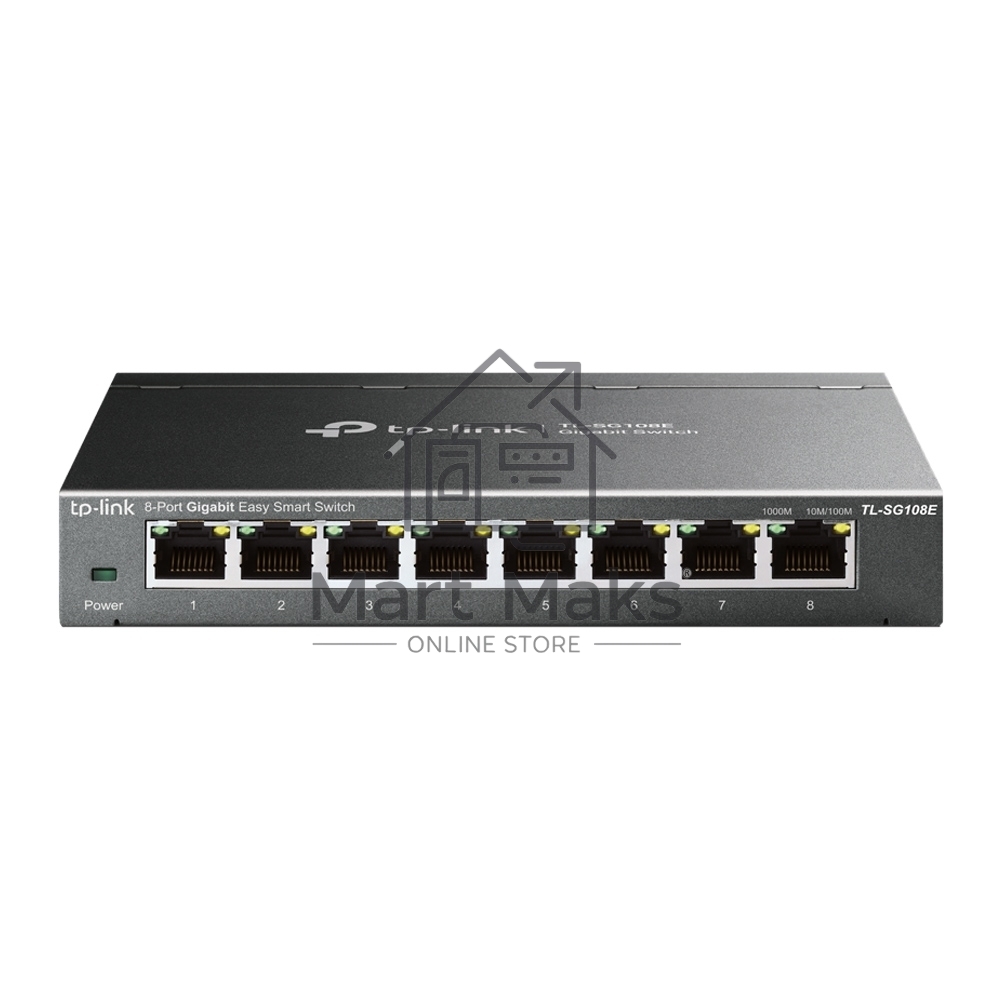 Коммутатор TP-Link TL-SG108E, 8×1 Гбит/с, настраиваемый