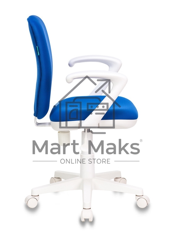 Кресло детское Бюрократ KD-W10AXSN/26-21 синий 26-21 (пластик белый)