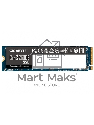 Накопитель SSD Gigabyte 2500E G325E2Tb, 2Tb, PCIe 3.0 x4, M.2 2280, NVMe, R/W 2400/2000
