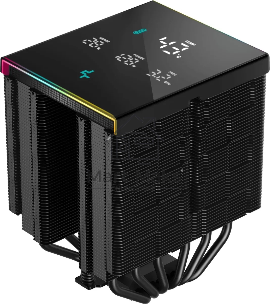 Кулер для процессора DEEPCOOL AK620 DIGITAL PRO черный, 120 мм, алюминий/медь, 1750 об/мин, 25 дБ, 4 pin, 260 Вт, 163 мм