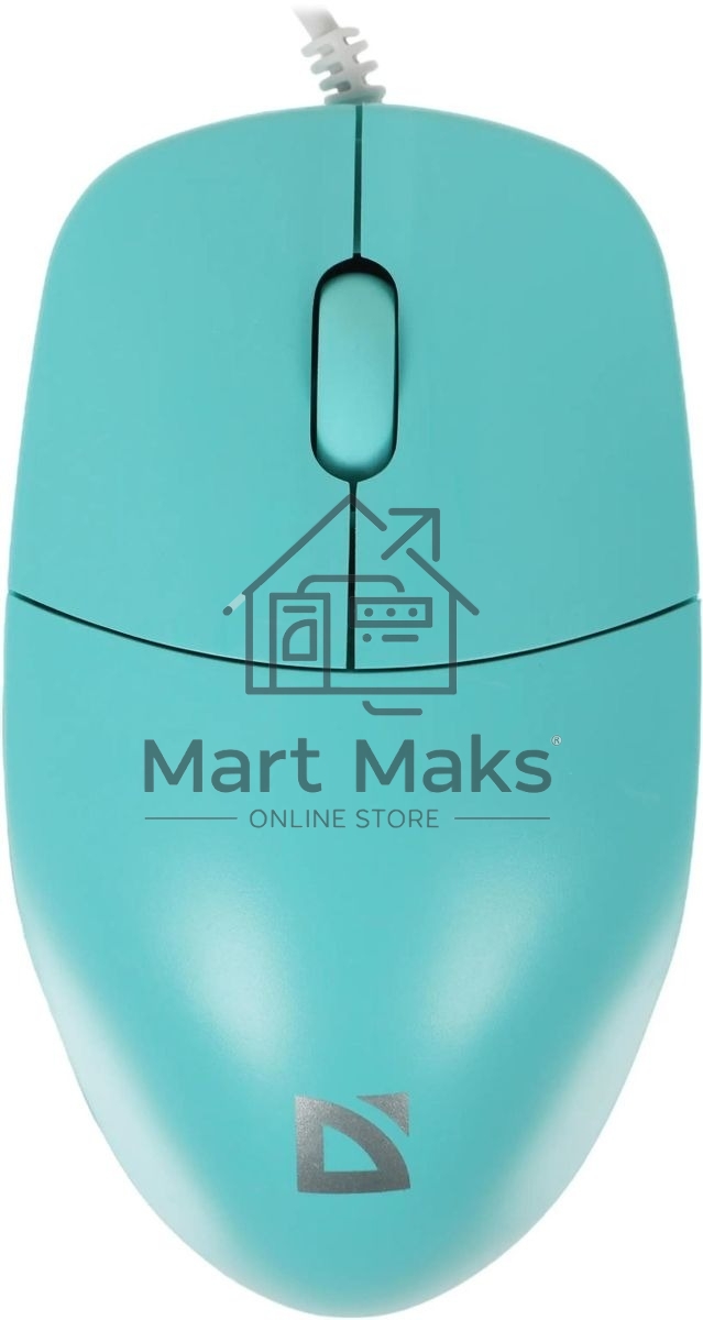 Мышь проводная Defender Azora MB-241 голубой, 1200 dpi, USB, кнопки - 3