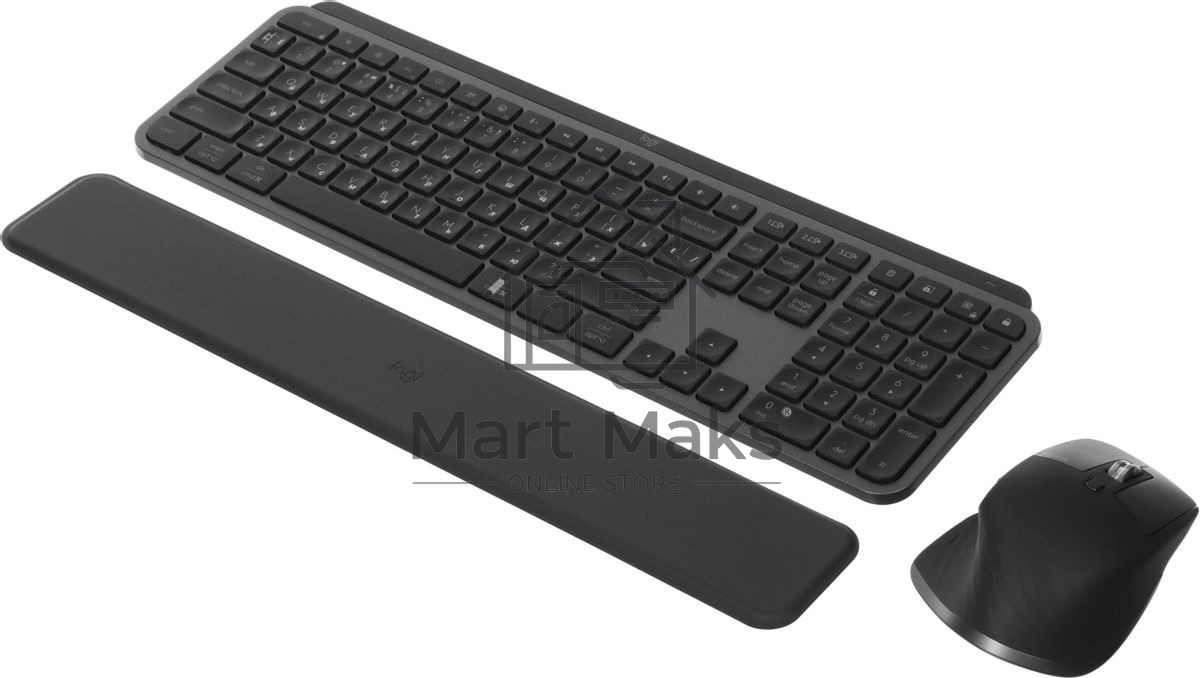 Комплект клавиатура+мышь Logitech MX Keys S Combo беспроводной, USB, 8000 DPI, серый