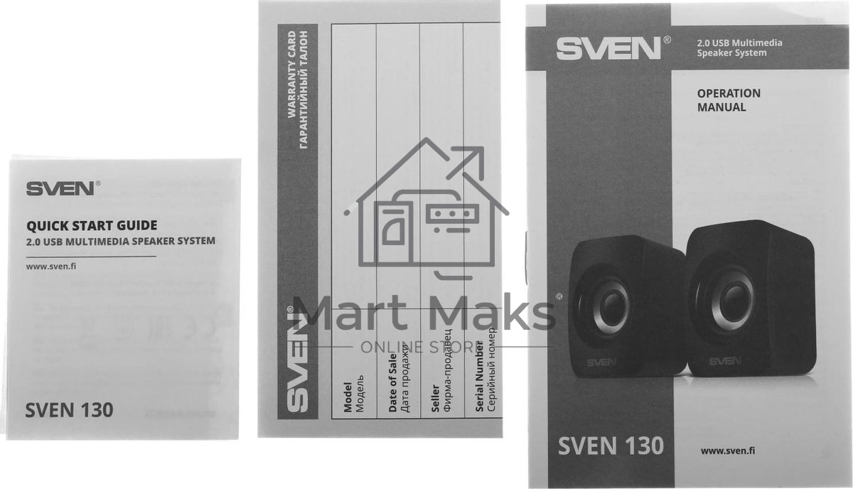 Акустическая система SVEN 130, черный (6 Вт, питание USB)