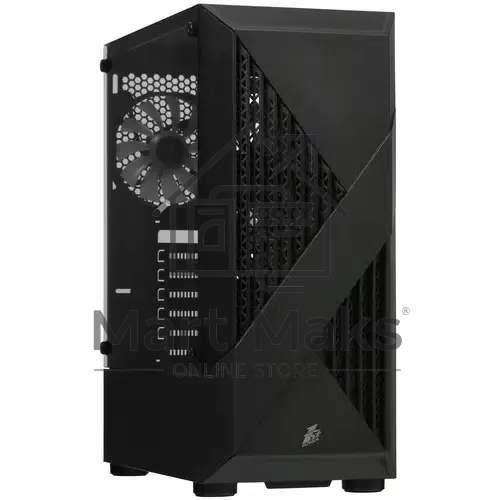 Компьютерный корпус 1STPLAYER FIREROSE F3-A черный ATX, TG 4x120мм LED fans inc. F3-A-BK-4F1