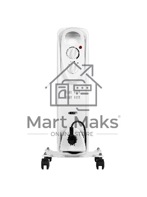 Обогреватель масляный AC ELECTRIC AOH/BM-09BW 2000 (9 секций) белый, 2000 Вт, 20 м2, термостат