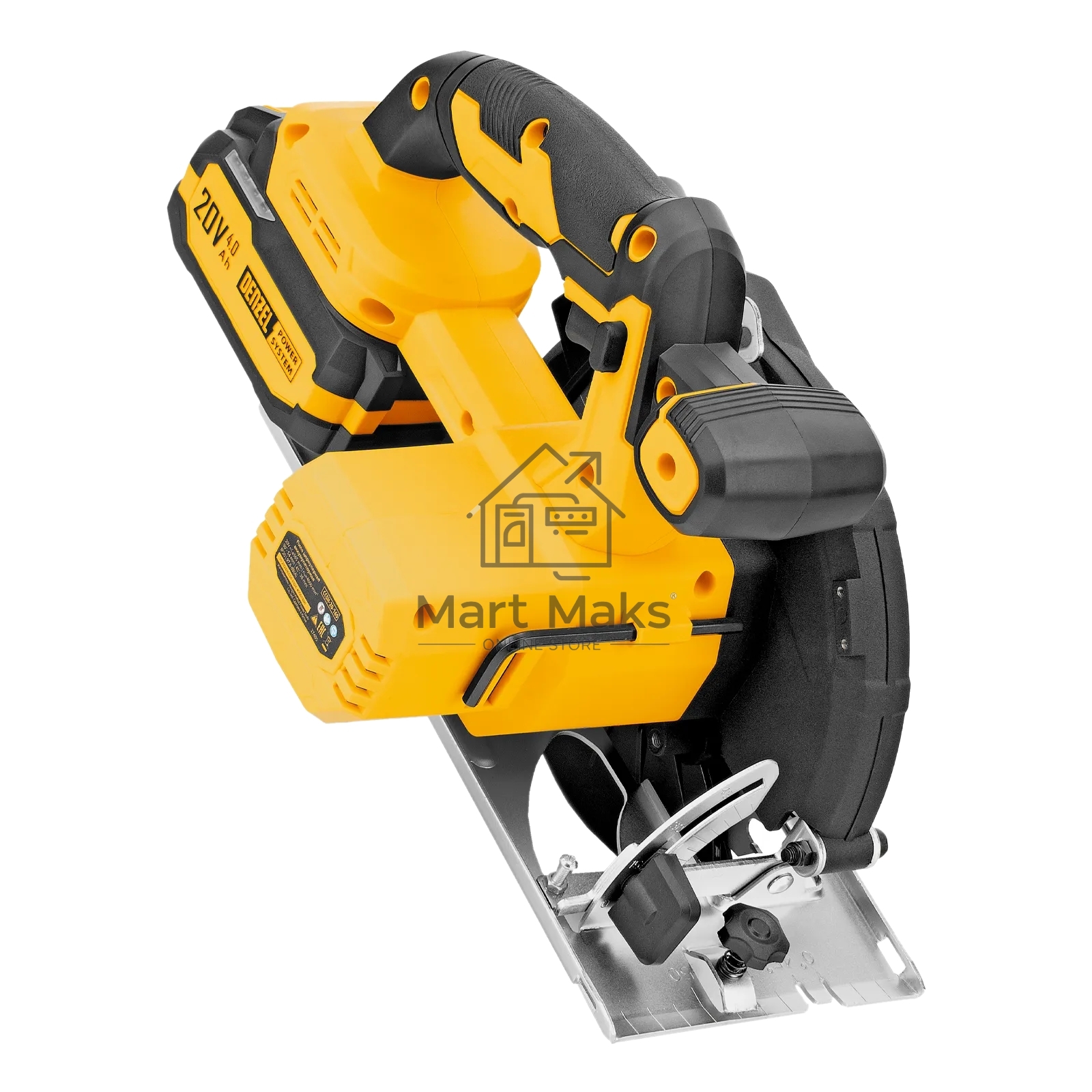 Пила циркулярная аккумуляторная Denzel CCSH-20-165, 165 мм, Li-Ion, 20 В