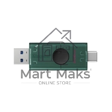 Флешка USB Kingston DataTraveler Duo (DTDEG2/256Gb), 256Gb, USB3.2/Type-C, R/W 150/60, зеленая