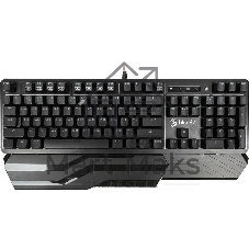 Клавиатура проводная A4 B975 механическая черный USB Gamer LED (подставка для запястий)