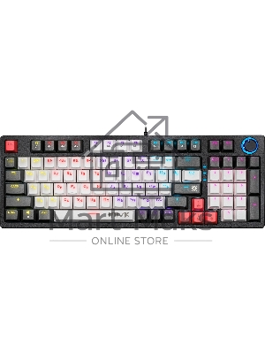 Клавиатура проводная Defender Hawk GK-418, USB, черный/белый