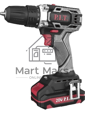 Дрель-шуруповерт аккумуляторная P.I.T. PBM20H-10B/1, Аккумуляторная, 20В