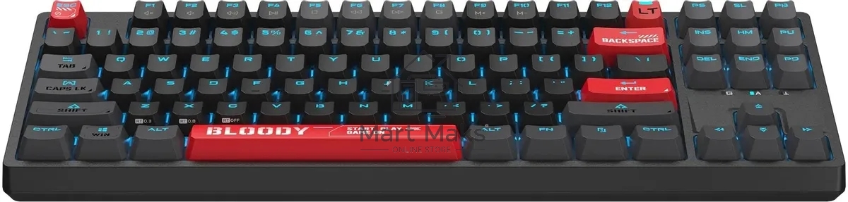 Клавиатура A4Tech Bloody AT87 проводная USB черный/красный